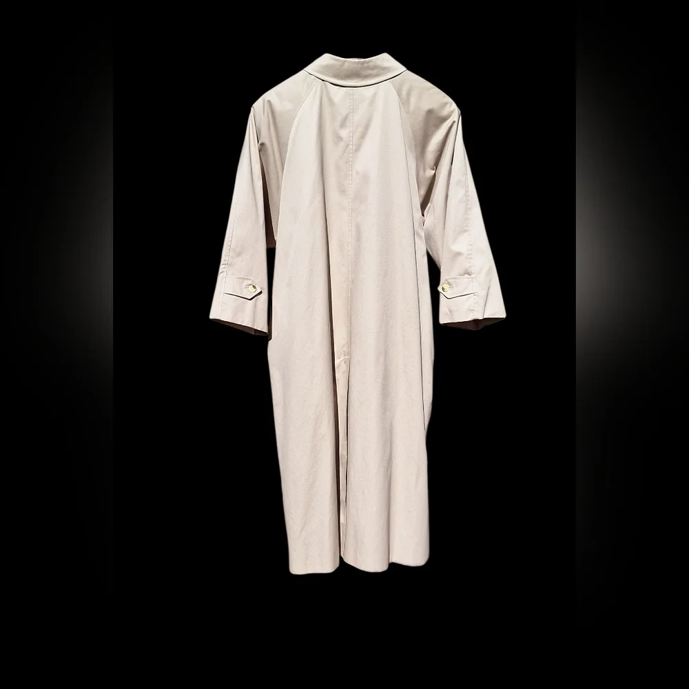 Vintage Burberry Trench Coat COA Authenticated Belted Mid Long Beige Womens 12 - Picture 5 of 16